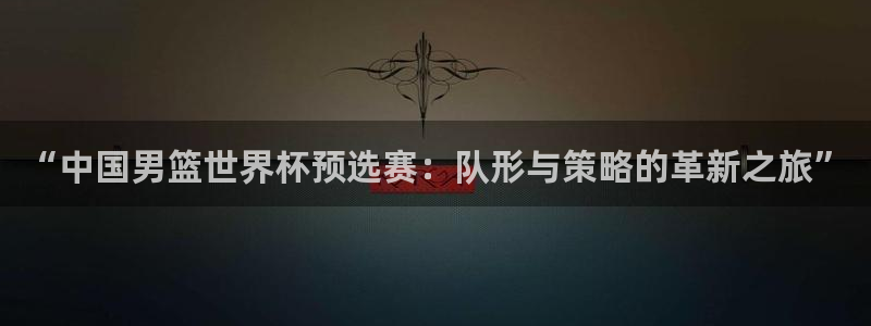 世界杯系列赛：“中国男篮世界杯预选赛：队形与策略的革新之旅”